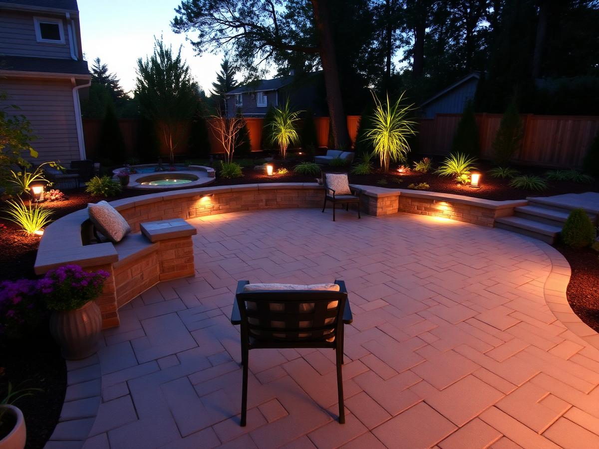 Terrasse en pavé uni